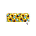 Blue Butterfly Sunflower Pattern Print Extended Mouse Pad