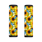 Blue Butterfly Sunflower Pattern Print Handle Covers