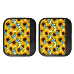 Blue Butterfly Sunflower Pattern Print Handle Covers