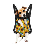 Blue Butterfly Sunflower Pattern Print Pet Carrier Backpack