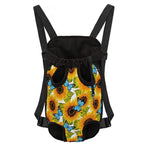 Blue Butterfly Sunflower Pattern Print Pet Carrier Backpack