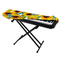 Blue Butterfly Sunflower Pattern Print Piano Keyboard Cover