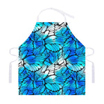 Blue Butterfly Wings Pattern Print Adjustable Apron