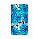 Blue Butterfly Wings Pattern Print Baby Crib Sheet