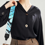 Blue Butterfly Wings Pattern Print Bag Strap