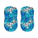 Blue Butterfly Wings Pattern Print Bar Stool Covers