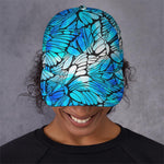 Blue Butterfly Wings Pattern Print Baseball Cap