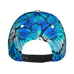 Blue Butterfly Wings Pattern Print Baseball Cap