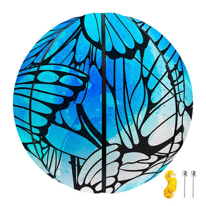 Blue Butterfly Wings Pattern Print Basketball