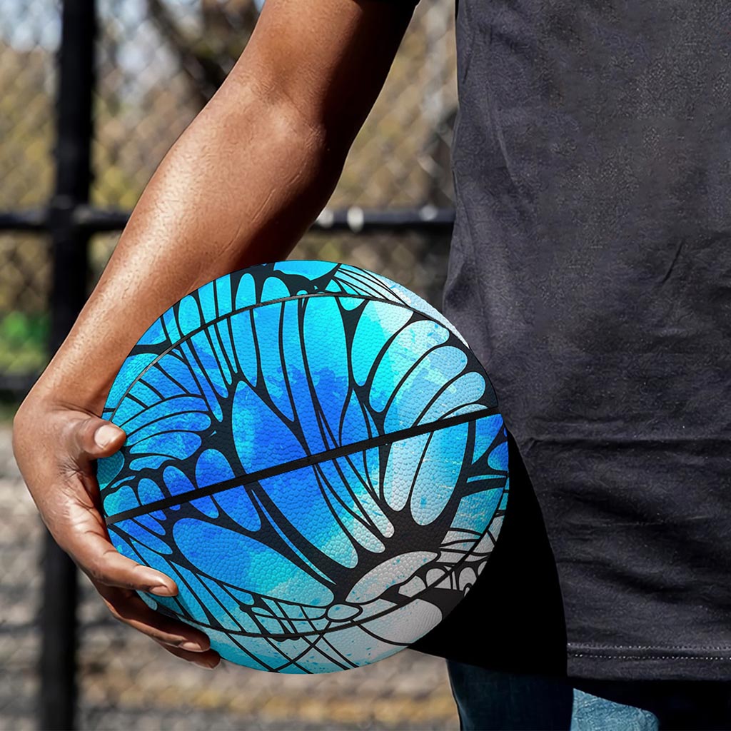 Blue Butterfly Wings Pattern Print Basketball