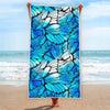 Blue Butterfly Wings Pattern Print Beach Towel