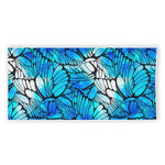 Blue Butterfly Wings Pattern Print Beach Towel