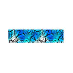 Blue Butterfly Wings Pattern Print Bed Runner