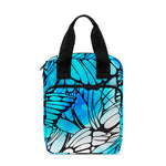 Blue Butterfly Wings Pattern Print Bible Tote Bag