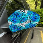Blue Butterfly Wings Pattern Print Car Side Mirror Covers