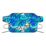 Blue Butterfly Wings Pattern Print Car Windshield Snow Cover