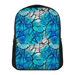 Blue Butterfly Wings Pattern Print Casual Backpack