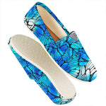 Blue Butterfly Wings Pattern Print Casual Shoes