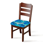 Blue Butterfly Wings Pattern Print Chair Cushion Cover