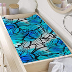 Blue Butterfly Wings Pattern Print Changing Pad Cover