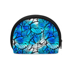 Blue Butterfly Wings Pattern Print Coin Purse