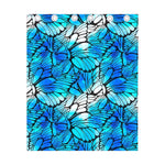 Blue Butterfly Wings Pattern Print Curtain