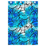 Blue Butterfly Wings Pattern Print Curtain