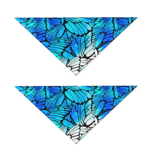 Blue Butterfly Wings Pattern Print Dog Bandana