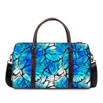 Blue Butterfly Wings Pattern Print Duffle Bag