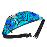 Blue Butterfly Wings Pattern Print Fanny Pack