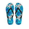 Blue Butterfly Wings Pattern Print Flip Flops