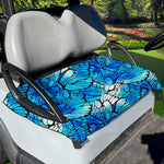Blue Butterfly Wings Pattern Print Golf Cart Seat Cover