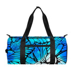 Blue Butterfly Wings Pattern Print Gym Bag