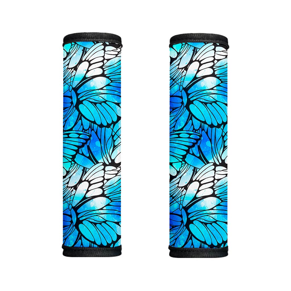 Blue Butterfly Wings Pattern Print Handle Covers