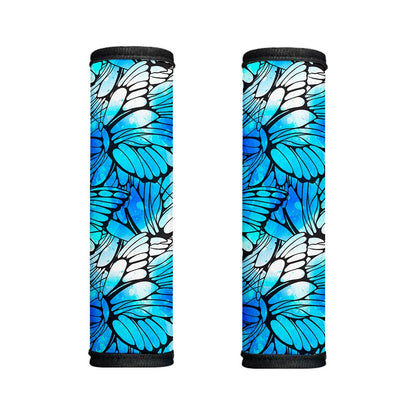 Blue Butterfly Wings Pattern Print Handle Covers