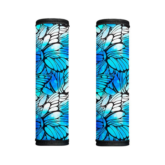 Blue Butterfly Wings Pattern Print Handle Covers