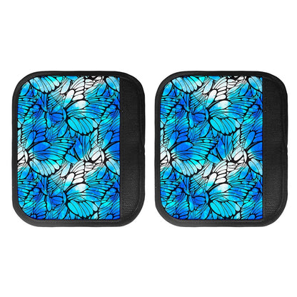 Blue Butterfly Wings Pattern Print Handle Covers