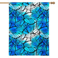 Blue Butterfly Wings Pattern Print House Flag