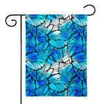 Blue Butterfly Wings Pattern Print House Flag