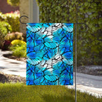Blue Butterfly Wings Pattern Print House Flag
