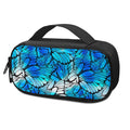 Blue Butterfly Wings Pattern Print Portable Cooler Travel Case