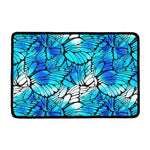 Blue Butterfly Wings Pattern Print Kitchen Mat