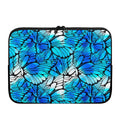 Blue Butterfly Wings Pattern Print Laptop Sleeve