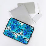 Blue Butterfly Wings Pattern Print Laptop Sleeve