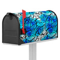 Blue Butterfly Wings Pattern Print Mailbox Cover