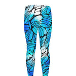Blue Butterfly Wings Pattern Print Men's leggings