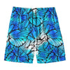 Blue Butterfly Wings Pattern Print Men's Swim Trunks