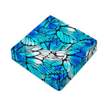 Blue Butterfly Wings Pattern Print Outdoor Seat Cushion Cover