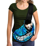 Blue Butterfly Wings Pattern Print Pet Sling Carrier