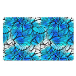 Blue Butterfly Wings Pattern Print Polyester Doormat